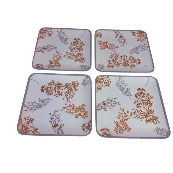 Threshold Melamine Salad Plates Silver Gold Glitter Chic Paint Splatter Set of 4 - Picture 9 of 10